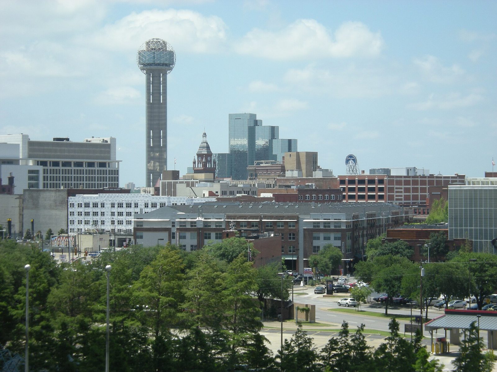 Reunion Tower above the West End, a fixture on any list of the best things to do in Dallas for a weekend trip